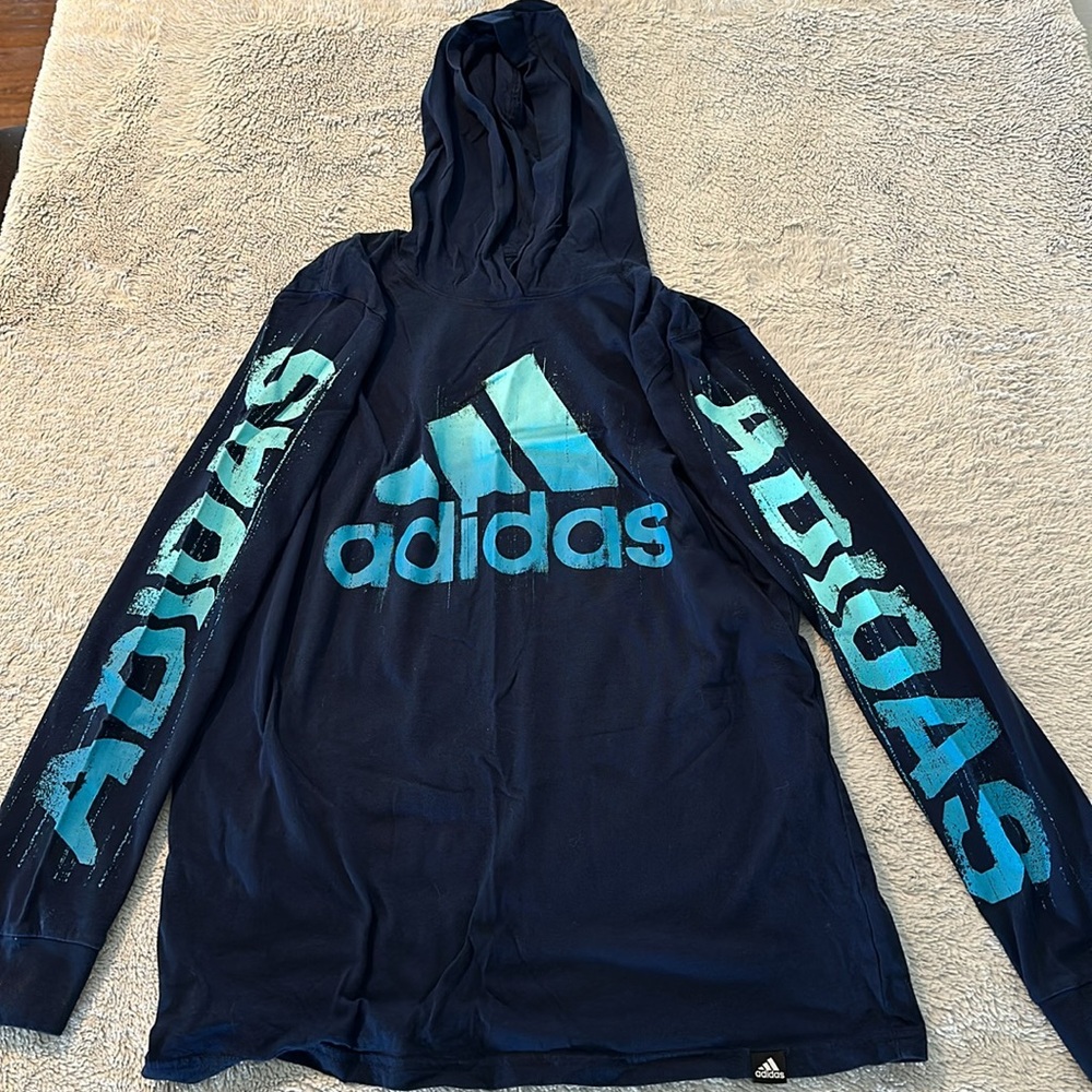 Adidas Hooded Long-Sleeve T-Shirt
